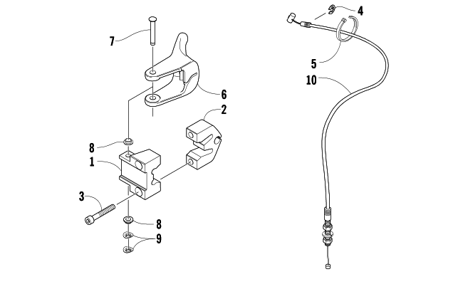 Parts Diagram for Arctic Cat 2005 AC SNO PRO MOD SNOWMOBILE CONTROL ASSEMBLY