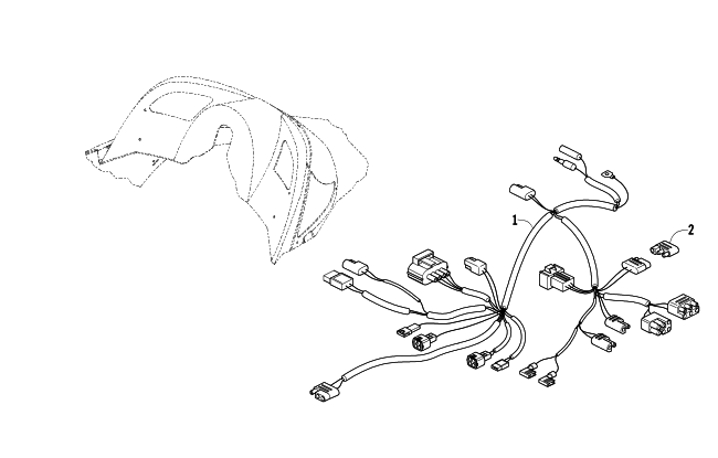 Parts Diagram for Arctic Cat 2005 AC SNO PRO MOD SNOWMOBILE TIMING RESISTOR AND WIRING ASSEMBLY