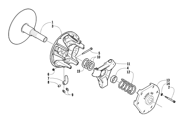 Parts Diagram for Arctic Cat 2005 AC 440 SNO PRO SNOWMOBILE DRIVE CLUTCH