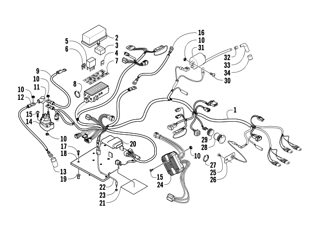 Parts Diagram for Arctic Cat 2005 500 AUTOMATIC TRANSMISSION 4X4 TBX ATV WIRING HARNESS ASSEMBLY