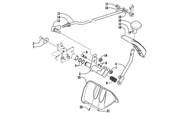 Parts Diagram for Arctic Cat 2005 400 AUTOMATIC TRANSMISSION 4X4 ATV REVERSE SHIFT LEVER ASSEMBLY