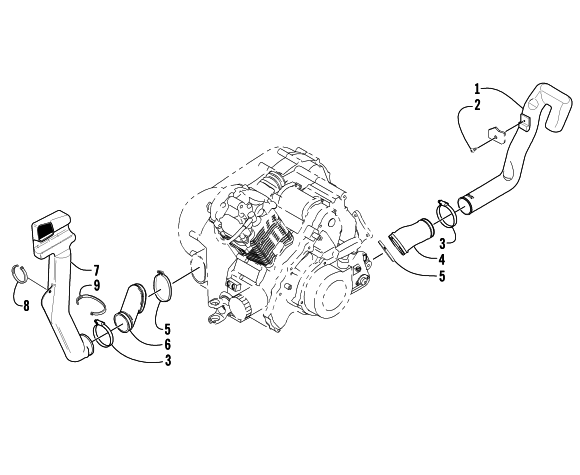 Parts Diagram for Arctic Cat 2005 400 AUTOMATIC TRANSMISSION 4X4 ATV CASE/BELT COOLING ASSEMBLY