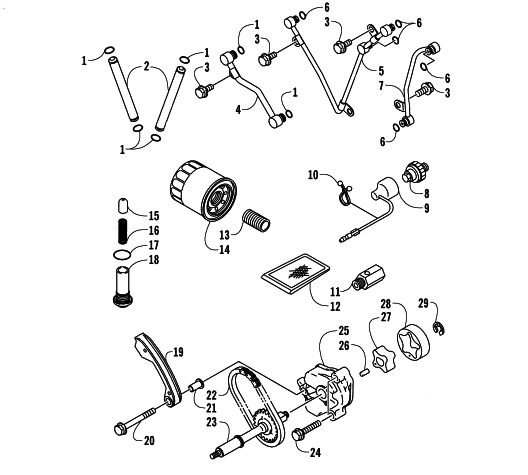 Parts Diagram for Arctic Cat 2005 650 V-2 4X4 FIS LE CA ATV OIL PUMP ASSEMBLY