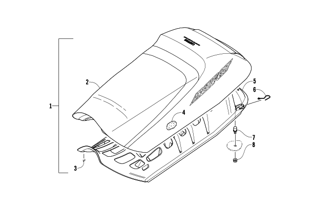 Parts Diagram for Arctic Cat 2006 CROSSFIRE 700 EFI WEST YELLOWSTONE SNOWMOBILE SEAT ASSEMBLY