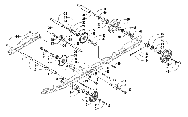 Parts Diagram for Arctic Cat 2006 CROSSFIRE 700 EFI EARLY BUILD SNOWMOBILE IDLER WHEEL ASSEMBLY