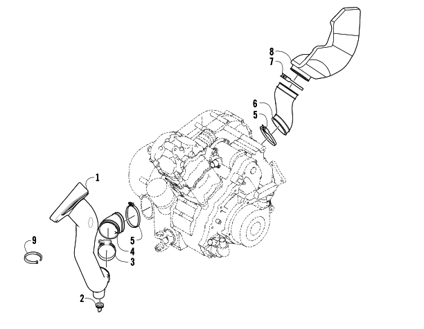Parts Diagram for Arctic Cat 2006 650 H1 AUTOMATIC TRANSMISSION 4X4 SE CA ATV CASE/BELT COOLING ASSEMBLY