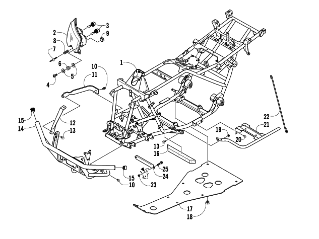 Parts Diagram for Arctic Cat 2006 400 MANUAL TRANSMISSION 4X4 VP ATV FRAME AND RELATED PARTS