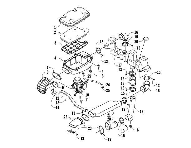Parts Diagram for Arctic Cat 2006 PROWLER XT 650 H1 AUTOMATIC 4X4 ATV AIR INTAKE ASSEMBLY