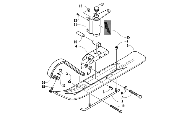 Parts Diagram for Arctic Cat 2006 F 120 SNOWMOBILE SKI AND SPINDLE ASSEMBLY