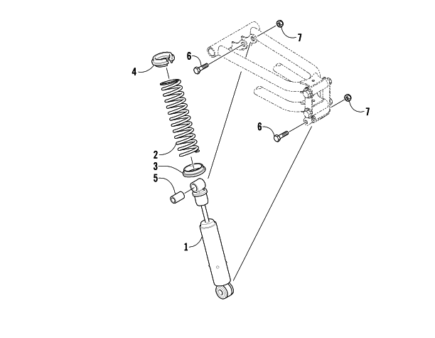 Parts Diagram for Arctic Cat 2014 ZR 120 SNOWMOBILE FRONT SUSPENSION SHOCK ABSORBER