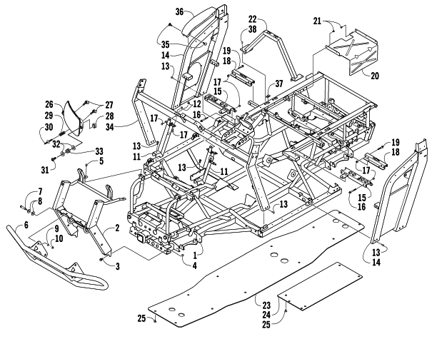 Parts Diagram for Arctic Cat 2006 PROWLER XT 650 H1 AUTOMATIC 4X4 ATV FRAME AND RELATED PARTS