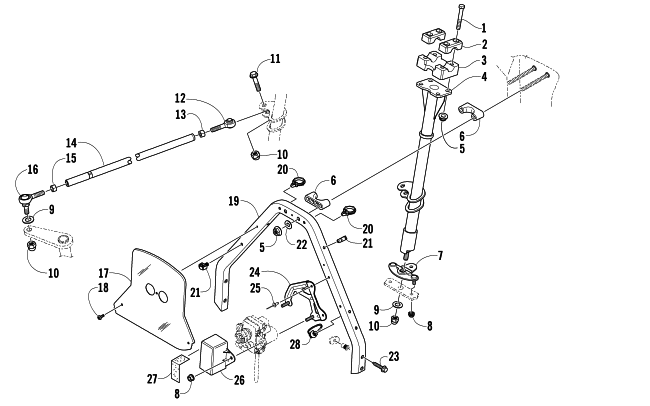 Parts Diagram for Arctic Cat 2006 M7 153 SNOWMOBILE STEERING POST ASSEMBLY