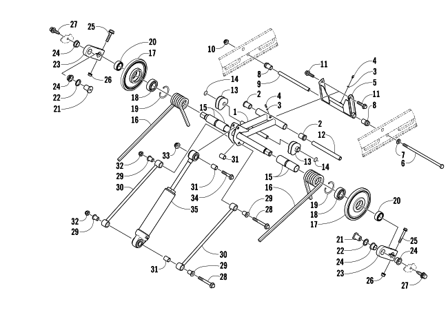 Parts Diagram for Arctic Cat 2006 M7 EFI 153 WEST YELLOWSTONE SNOWMOBILE REAR SUSPENSION REAR ARM ASSEMBLY