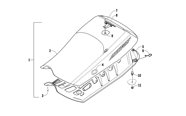 Parts Diagram for Arctic Cat 2006 M7 EFI 153 WEST YELLOWSTONE SNOWMOBILE SEAT ASSEMBLY