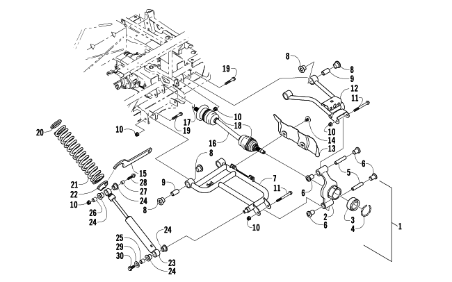 Parts Diagram for Arctic Cat 2006 PROWLER XT 650 H1 AUTOMATIC 4X4 ATV REAR SUSPENSION ASSEMBLY