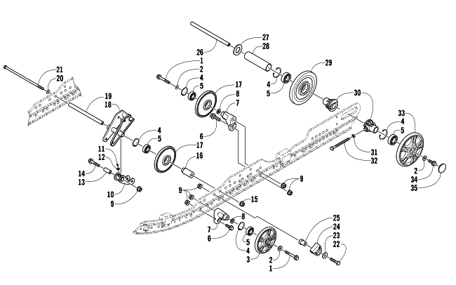 Parts Diagram for Arctic Cat 2006 Z 570 LX SNOWMOBILE IDLER WHEEL ASSEMBLY