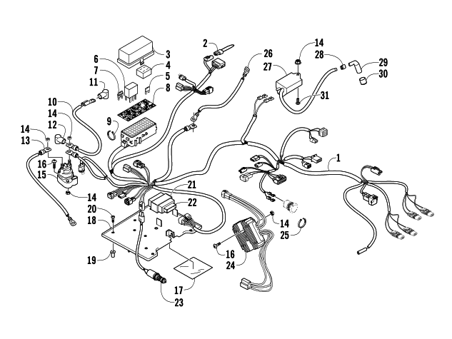 Parts Diagram for Arctic Cat 2006 400 AUTOMATIC TRANSMISSION 4X4 FIS ATV WIRING HARNESS ASSEMBLY