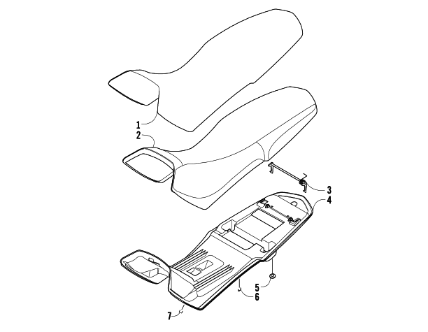Parts Diagram for Arctic Cat 2007 400 DVX ATV SEAT ASSEMBLY