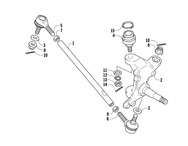 Parts Diagram for Arctic Cat 2006 400 DVX ATV TIE ROD ASSEMBLY