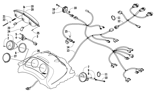 Parts Diagram for Arctic Cat 2006 Z 570 LX SNOWMOBILE HEADLIGHT, INSTRUMENTS, AND WIRING ASSEMBLIES