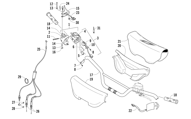 Parts Diagram for Arctic Cat 2006 Z 570 LX SNOWMOBILE HANDLEBAR AND CONTROLS