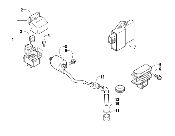Parts Diagram for Arctic Cat 2007 400 DVX ATV ELECTRICAL ASSEMBLY
