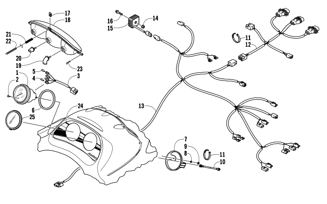 Parts Diagram for Arctic Cat 2006 PANTHER 370 R SNOWMOBILE HEADLIGHT, INSTRUMENTS, AND WIRING ASSEMBLIES