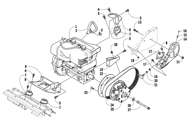 Parts Diagram for Arctic Cat 2006 Z 570 LX SNOWMOBILE ENGINE AND RELATED PARTS