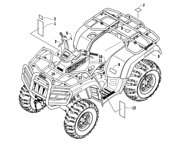 Parts Diagram for Arctic Cat 2006 500 AUTOMATIC TRANSMISSION 4X4 FIS LE ATV DECALS
