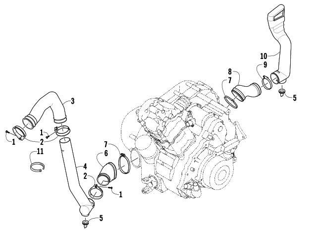 Parts Diagram for Arctic Cat 2008 500 AUTOMATIC TRANSMISSION 4X4 FIS LE ATV CASE/BELT COOLING ASSEMBLY