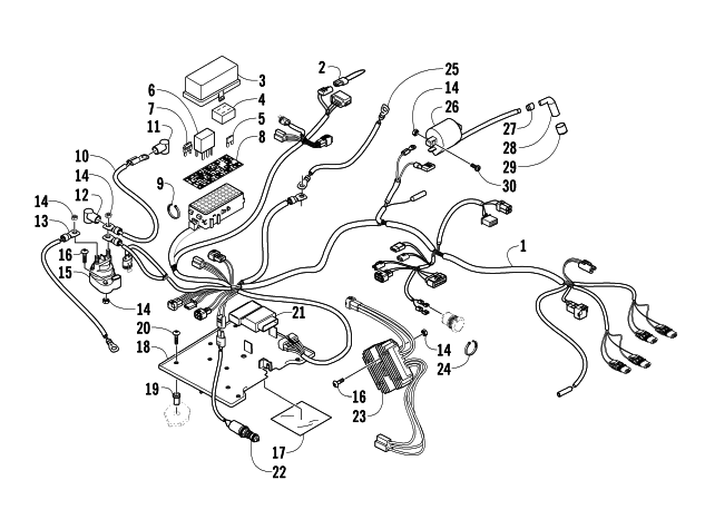 Parts Diagram for Arctic Cat 2006 500 AUTOMATIC TRANSMISSION 4X4 FIS ATV WIRING HARNESS ASSEMBLY