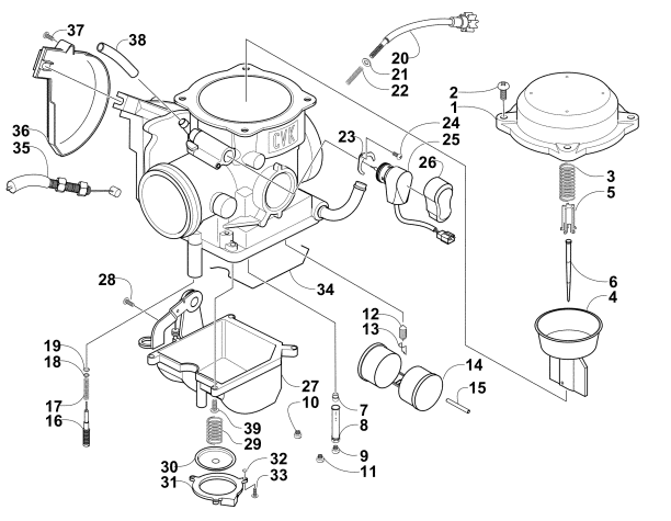 Parts Diagram for Arctic Cat 2005 400 AUTOMATIC TRANSMISSION 4X4 FIS ATV CARBURETOR