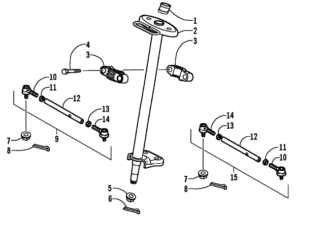 Parts Diagram for Arctic Cat 2006 50 UTILITY ATV STEERING POST ASSEMBLY