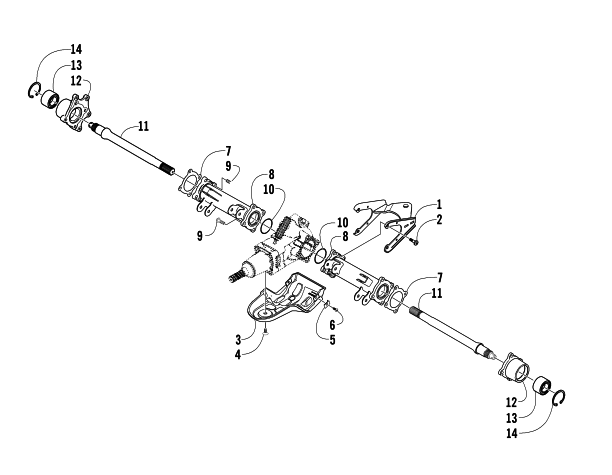 Parts Diagram for Arctic Cat 2006 400 MANUAL TRANSMISSION 4X4 VP ATV REAR AXLE ASSEMBLY