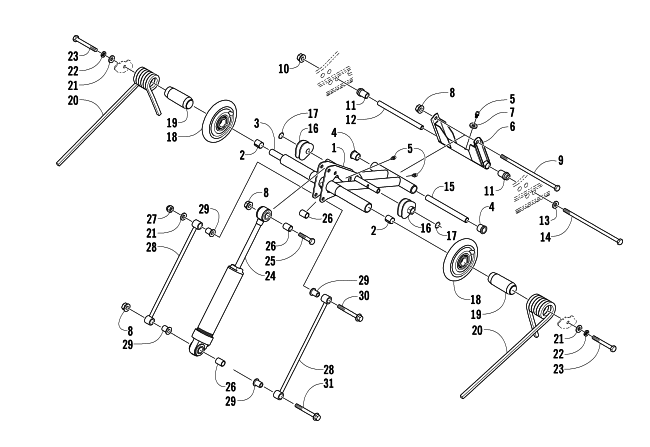 Parts Diagram for Arctic Cat 2006 FIRECAT 700 EFI SNOWMOBILE REAR SUSPENSION REAR ARM ASSEMBLY