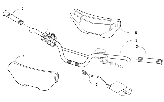 Parts Diagram for Arctic Cat 2006 SABERCAT 500 EFI SNOWMOBILE HANDLEBAR ASSEMBLY