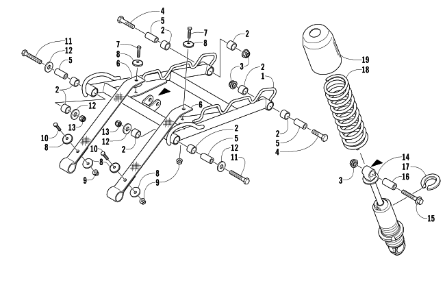 Parts Diagram for Arctic Cat 2006 SABERCAT 500 EFI LX SNOWMOBILE REAR SUSPENSION FRONT ARM ASSEMBLY