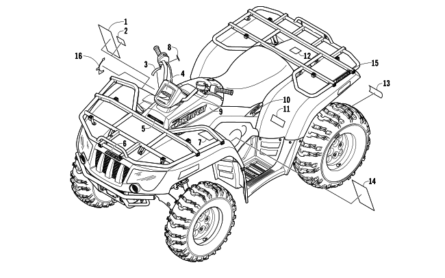 Parts Diagram for Arctic Cat 2006 400 AUTOMATIC TRANSMISSION 4X4 VP ATV DECALS