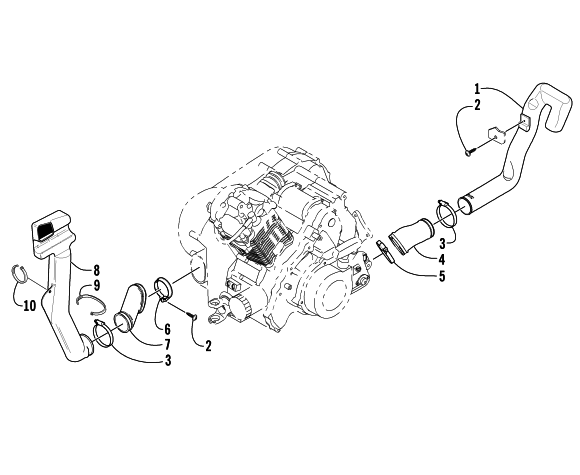 Parts Diagram for Arctic Cat 2006 400 AUTOMATIC TRANSMISSION 4X4 VP ATV CASE/BELT COOLING ASSEMBLY