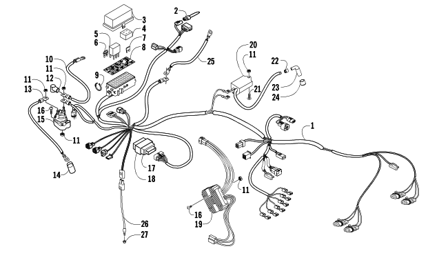 Parts Diagram for Arctic Cat 2006 400 AUTOMATIC TRANSMISSION 4X4 VP ATV WIRING HARNESS ASSEMBLY