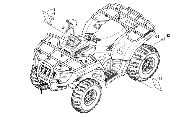 Parts Diagram for Arctic Cat 2006 400 AUTOMATIC TRANSMISSION 4X4 FIS LE ATV DECALS