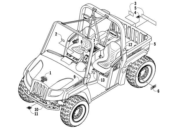 Parts Diagram for Arctic Cat 2006 PROWLER XT 650 H1 AUTOMATIC 4X4 ATV DECALS