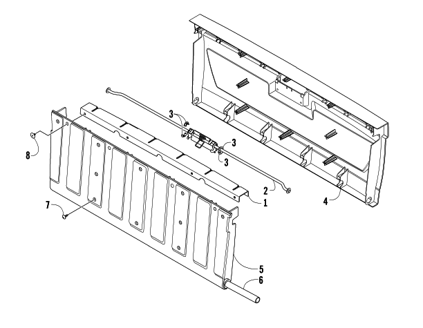 Parts Diagram for Arctic Cat 2006 PROWLER XT 650 H1 AUTOMATIC 4X4 ATV TAILGATE ASSEMBLY