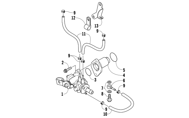 Parts Diagram for Arctic Cat 2005 FIRECAT 700 SNO PRO SNOWMOBILE OIL PUMP
