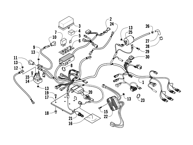 Parts Diagram for Arctic Cat 2006 500 MANUAL TRANSMISSION 4X4 FIS ATV WIRING HARNESS ASSEMBLY