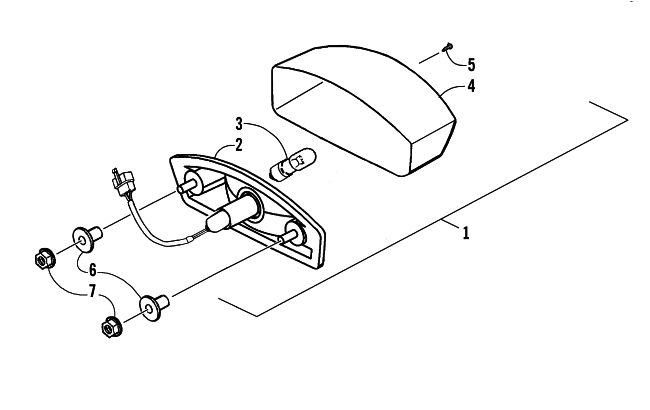Parts Diagram for Arctic Cat 2007 250 DVX ATV TAILLIGHT ASSEMBLY