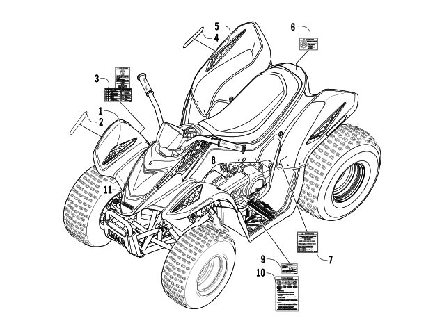 Parts Diagram for Arctic Cat 2006 90 DVX ATV DECALS