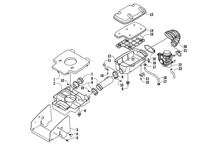Parts Diagram for Arctic Cat 2006 400 MANUAL TRANSMISSION 4X4 FIS ATV AIR INTAKE ASSEMBLY
