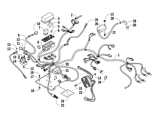 Parts Diagram for Arctic Cat 2006 400 MANUAL TRANSMISSION 4X4 FIS ATV WIRING HARNESS ASSEMBLY