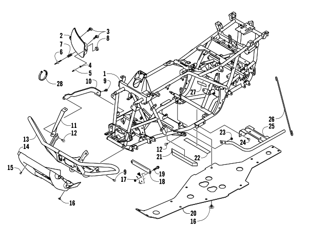 Parts Diagram for Arctic Cat 2006 650 V-TWIN AUTOMATIC TRANSMISSION 4X4 FIS ATV FRAME AND RELATED PARTS